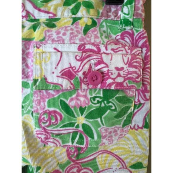 Lilly Pulitzer Girls Multicolor Floral Corduroy Front Pockets Flared Pants 8 - Picture 8 of 8